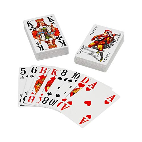 Anziani Romme Carte Da Gioco 2 X 55 Foglia Con Extra Grandi Cifre E Lettere