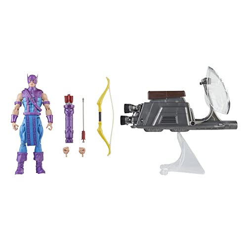 Marvel Hasbro Legends Series, Occhio Di Falco Con Sky-Cycle, Action Figure Collezionabile Per Adulti Da 15 Cm Per Il 60° Anniversario Degli Avengers