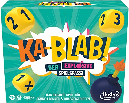 Hasbro Gaming Ka-Blab Famiglie, Adolescenti E Giochi Per Bambini Dai 10 Anni Kablab Per Serate Di Gioco Per 2-6 Giocatori, Singolo, Multicolore, F2562