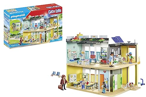 Playmobil City Life 71327 Grande Scuola, Edificio Scolastico Con Ascensore, Giocattolo Per Bambini Dai 4 Anni In Su