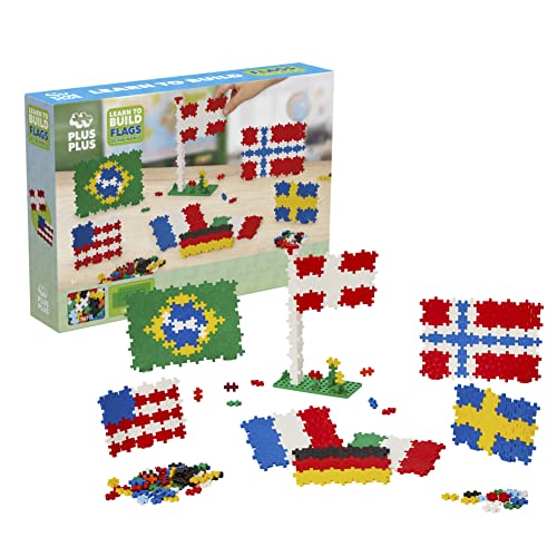 Plus-Plus - Kit Scoperta Bandiere Del Mondo Da 700 Pezzi - Gioco Di Costruzione - Pp3932