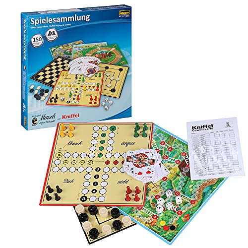 Idena 6102589 - Collezione Di Giochi Con 150 Giochi, Tra Cui L'Originale Mensch Ärgere Dich Nicht E Kniffel, Per 1 A 8 Giocatori Dai 6 Anni In Su