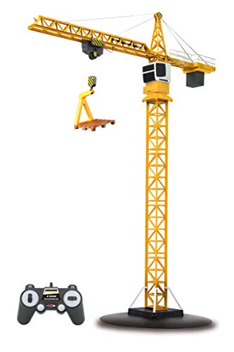 Jamara- Gru Girevole Liebherr Sconosciuto Giocattolo Telecomandato 2,4 Ghz, Colore Giallo, 405109