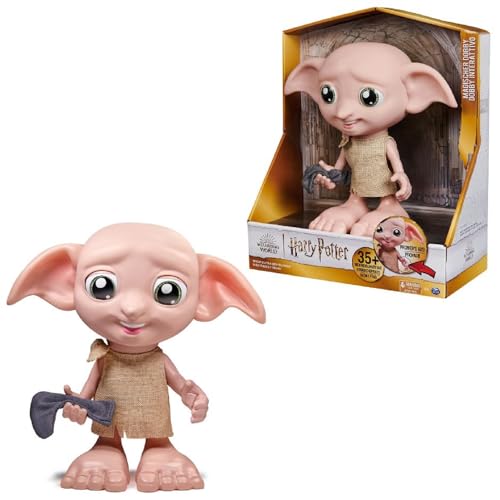 Wizarding World Harry Potter, Elfo Interattivo Magical Dobby Con Calzino, Oltre 35 Suoni E Frasi, Alto 21,6 Cm, Giocattoli Per Bambini, 6+ Anni