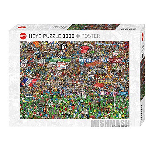 Heye Puzzle Bennett Storia Del Calcio, 3000 Pezzi, Colore Argento, 116.5 X 83.5 Cm, Vd-29205-11