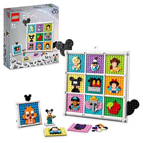 Lego Disney 100 Anni Di Icone Disney, Set Di Arti E Mestieri Con Personaggi Da Parete, 72 Divertenti Mosaici Da Creare Con L'Esclusiva Minifigure Di T