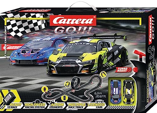 Carrera Go, Set Di Corse Gt Super Challenge, Corse E Slot Con Licenza, Fino A 2 Giocatori, Per Ragazzi E Ragazze Dai 6 Anni E Adulti
