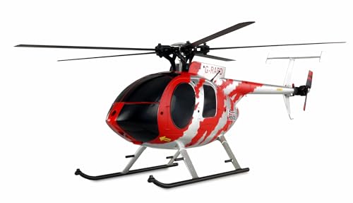 Amewi 25334 Afx Md500E Zivil Brushless 4 Canali, 325 Mm, Elicottero 6G Rtf Rosso/Argento