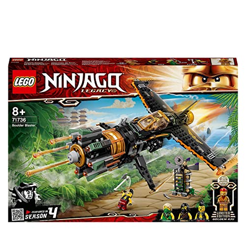 Lego 71736 Ninjago Spara Missili, Aereo Giocattolo Con Prigione, Modellino Da Costruire Stagione 4 Serie Tv, Personaggio Ninja Kai D'Oro Da Collezione