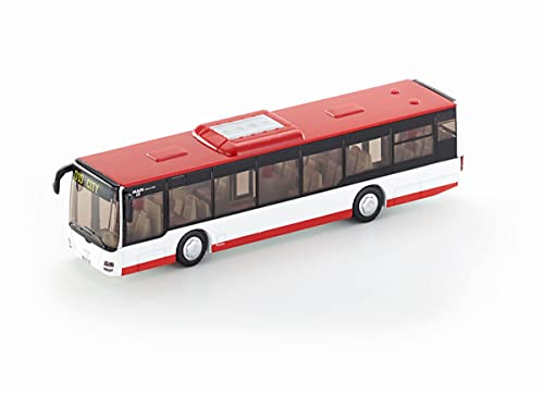 Siku 3734, Autobus Urbano, 1:50, Metallo E Plastica, Porte Apribili, Rosso E Bianco