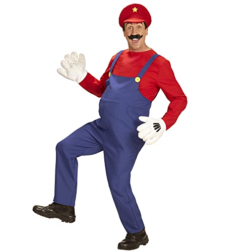 Widmann - Costume Super Idraulico, Tuta, Camicia, Cappello, Artigiano, Costumi Di Carnevale, Carnevale
