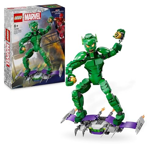 Lego Marvel Personaggio Costruibile Di Goblin, Gioco D'Azione Per Bambini E Bambine Da 8 Anni In Su, Action Figure Del Nemico Di Sider-Man Con Arti Sn