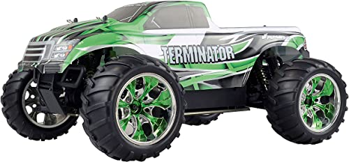 Amewi Terminator Pro Monstertruck Brushless 4Wd 1:10, Rtr, Colore Verde, 22315