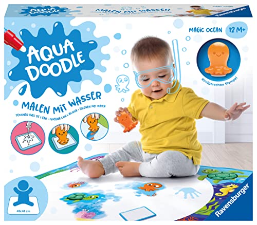 Ravensburger Ministeps-Ravensburger 4568 Aquadoodle Magic Ocean-Set Di Timbri Senza Macchie E Scopri Con Acqua, Per Bambini Dai 9 Mesi In Su, 04568
