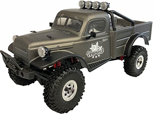Amewi Amxrock Am18 22522 - Scale Crawler Harvest 1:18 Rtr Con Telecomando, Batteria E Cavo Di Ricarica, Colore: Grigio