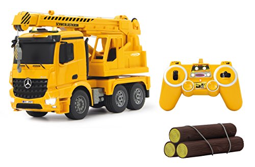 Jamara 404950 - Gru Pesante Mercedes Arocs, Scala 1:20, 2,4Ghz, Giallo