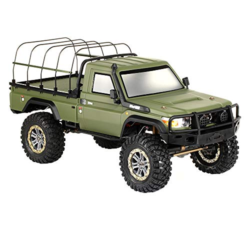 Amewi 22461 Rc Scale Crawler Amxrock Rcx10Ps Pick-Up 1:10, Rtr Militare Verde