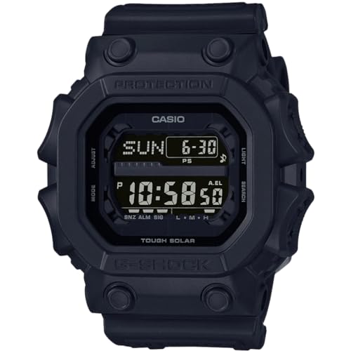 Casio G-Shock Orologio 20 Bar, Nero, Con Ricezione Segnale Radio E Funzione Solare, Digitale, Uomo, Gx-56Bb-1Er