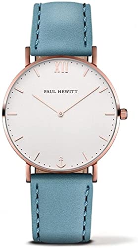 Paul Hewitt Orologi: Watch Sail Line White Sand Cassa Oro Rosa 39 Cinturino In Pelle Niagara
