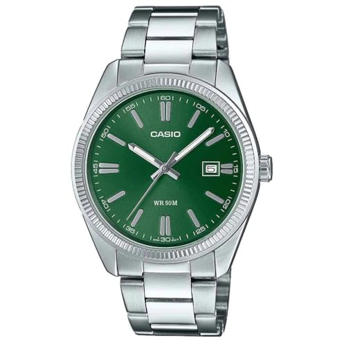 Casio Orologio Analogico Al Quarzo Uomo Con Cinturino In Acciaio Inossidabile Mtp-1302Pd-3Avef