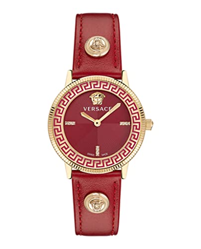 Versace Orologio Analogueico Al Quarzo Svizzero Donna Con Cinturino In Pelle Ve2P00722
