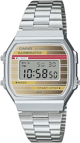 Casio Orologio Digitale Al Quarzo Donna Con Cinturino In Acciaio Inossidabile A168Weha-9Aef