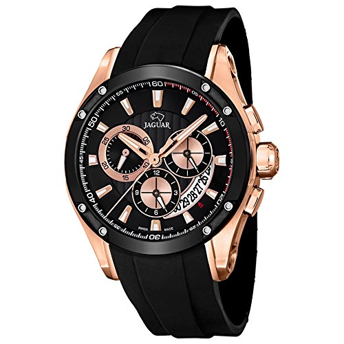 Jaguar J691/1-Orologio Da Uomo Della Collezione Special Edition, Cassa Da 45 Mm, Nero Con Cinturino In Gomma Nera J691/1