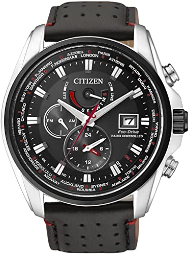 Citizen Orologio Quadrante Multiplo Al Quarzo Uomo Con Cinturino In Pelle At9036-08E