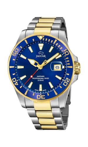 Jaguar Orologio Modello J863 / C Della Collezione Executive, Cassa 43,5 Mm Blu Con Cinturino In Acciaio Bicolore Da Uomo J863/C