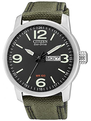 Citizen Bm8470-11Ee Orologio Da Polso Da Uomo, Cinturino In Nylon, Colore Verde [Germania]