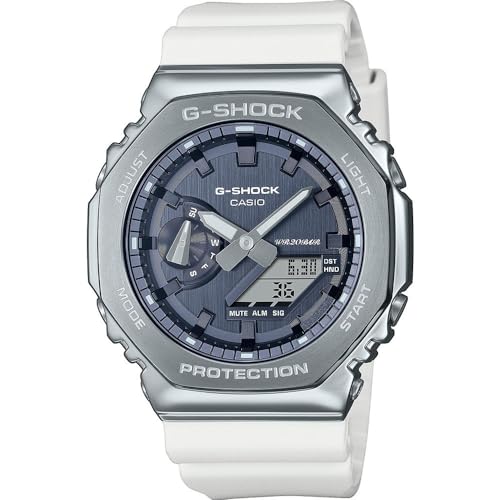Casio Orologio Analogico Al Quarzo Unisex Adulti Con Cinturino In Acciaio Inossidabile Gm-2100Ws-7Aer