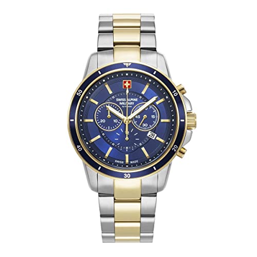 Swiss Alpine Military By Grovana Orologio Analogico Al Quarzo Svizzero Uomo Con Cinturino In Acciaio Inossidabile 7089.9145Sam