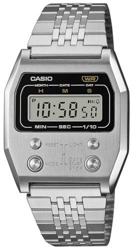 Casio Orologio Vintage Digitale Acciaio Argento A1100D-1Ef