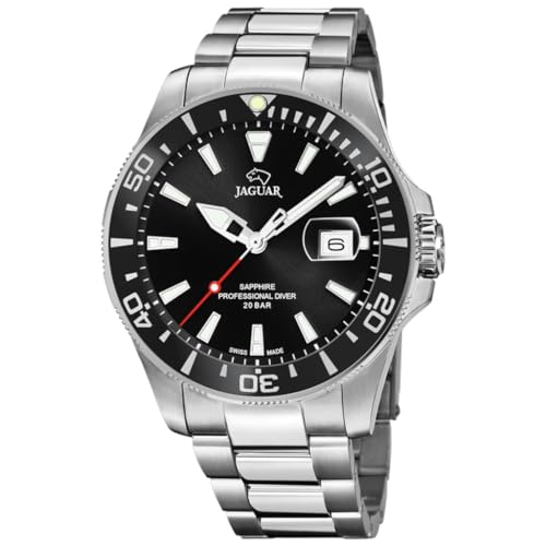 Jaguar Orologio Modello J860/D Della Collezione Executive Cassa 43,5 Mm Nero Con Cinturino In Acciaio Da Uomo