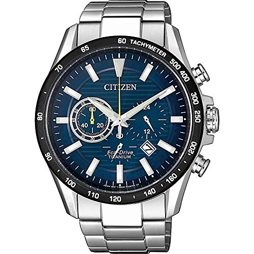 Citizen Orologio Cronografo Al Quarzo Uomo Con Cinturino In Titanio Ca4444-82L