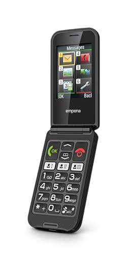 Emporia Talk Glam- Telefono Cellulare A Conchiglia - Tasti Grandi - Ampio Schermo A Colori - Tasti Chiamata Rapida - Pulsante Emergenza