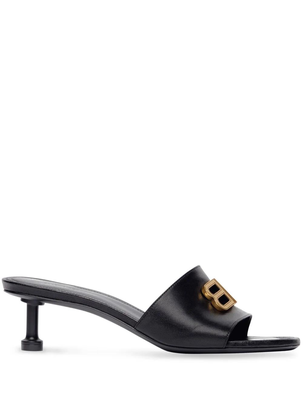 Balenciaga Mules Groupie con applicazione 50mm - 1080 -BLACK/GOLD VINT
