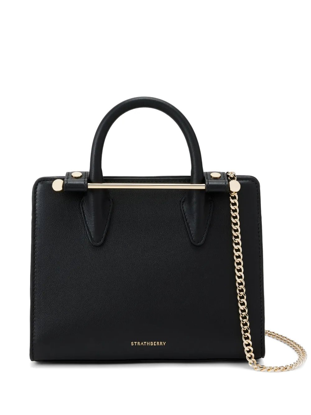 Strathberry The Strathberry Nano leather tote bag - Nero
