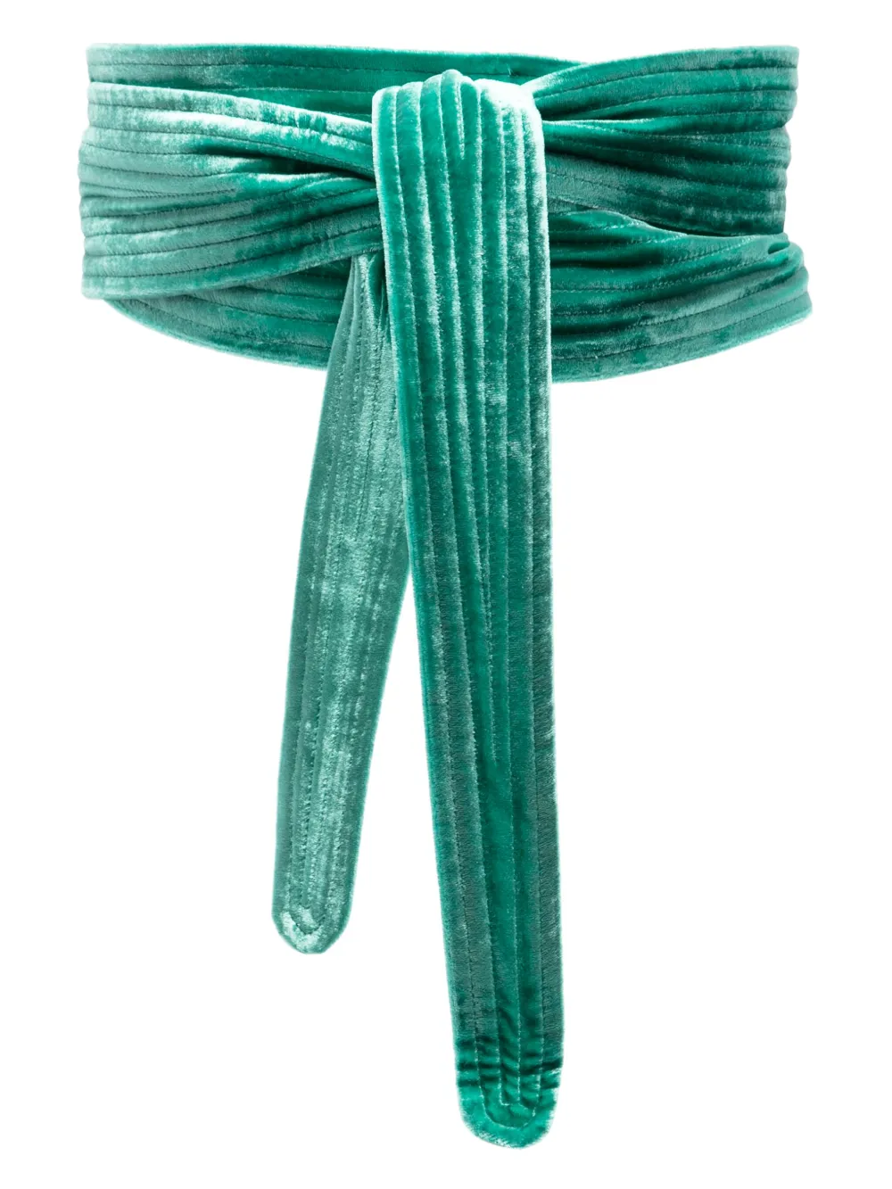 Pierre-Louis Mascia double-layer velvet belt - Verde