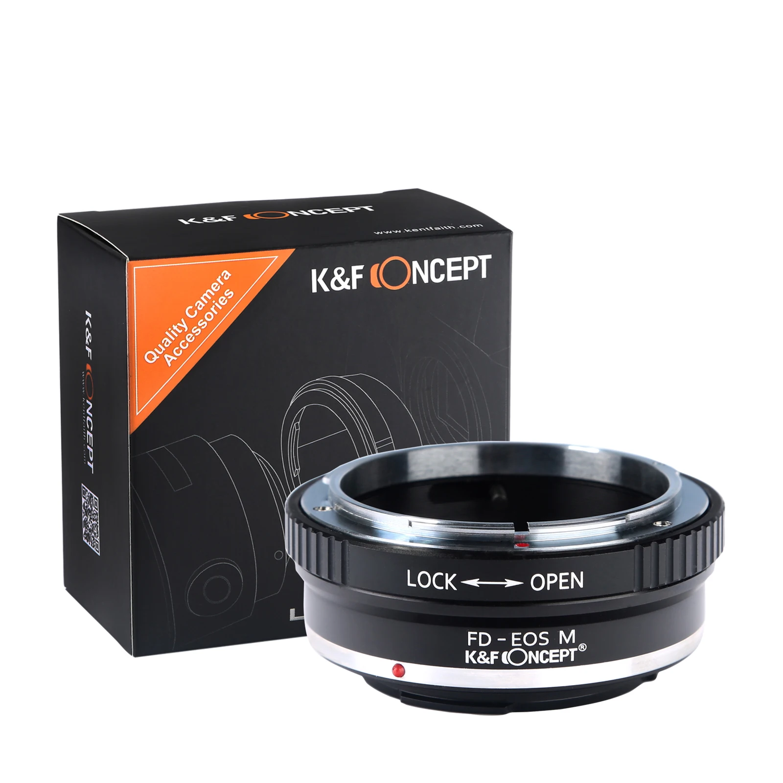 K & F Concept Adattatore Per Obiettivo Canon Fd A Canon Eos M Per Canon M1 M2 M3 M5 M6 M50 M100 Fd-Eosm