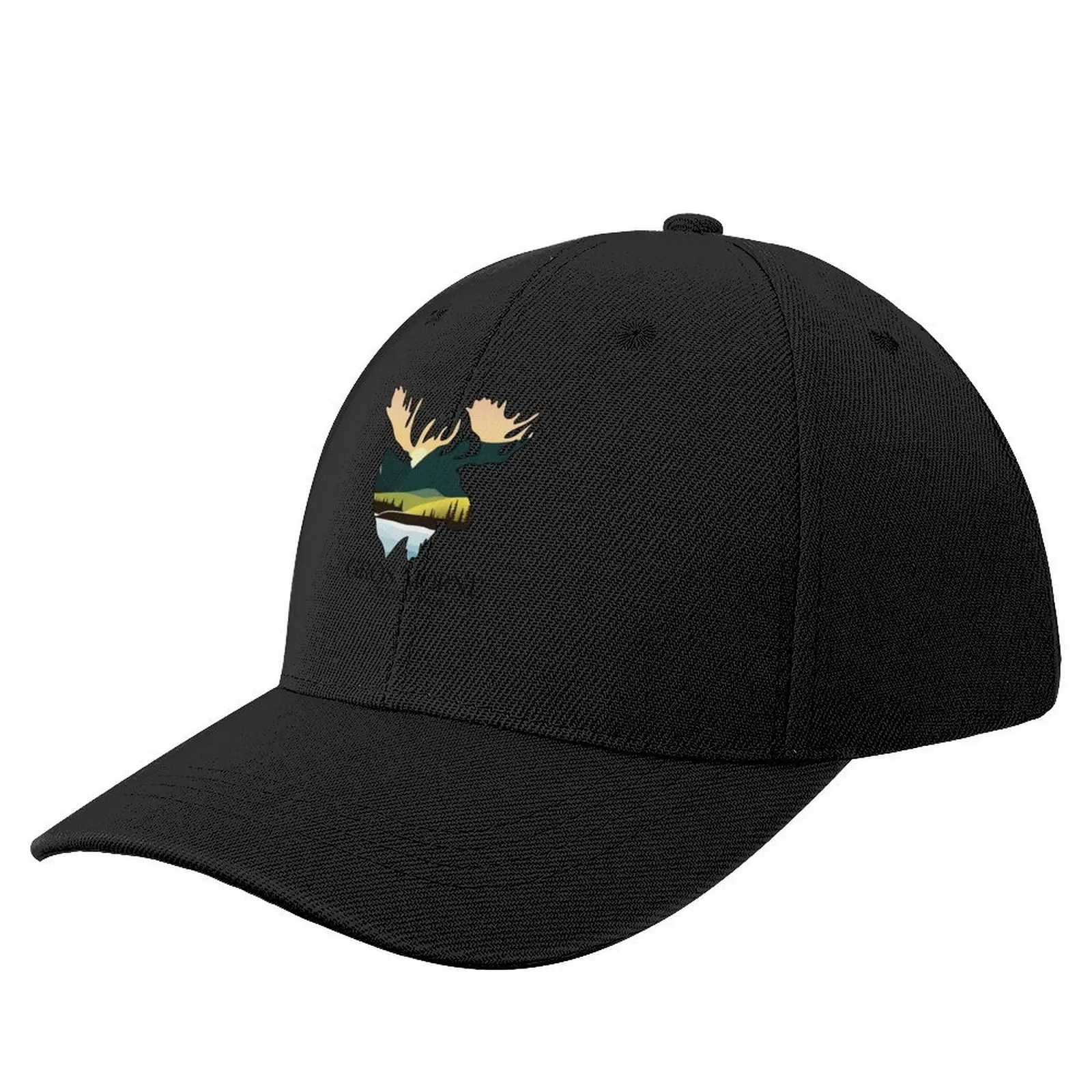 Majestic Moose And Serene Hats: Gros Morne National Park Silhouette Design Berretto Da Baseball Anime Hat Dropshipping Uomo Donna