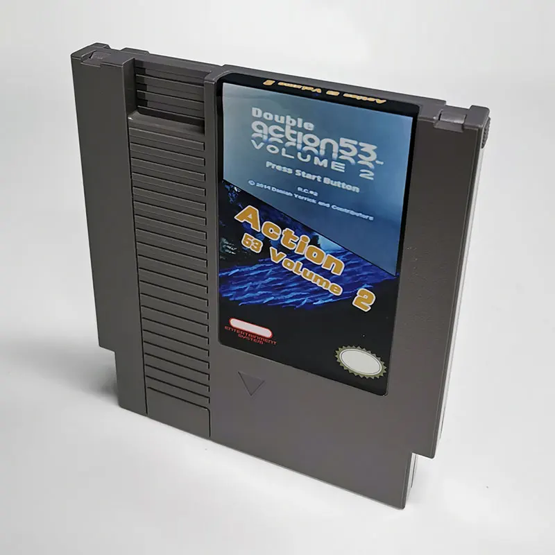 Cartuccia Multi Gioco Action 53 Volume 2 Per Console Per Videogiochi Nes Ntsc E Pal Versione 8 Bit