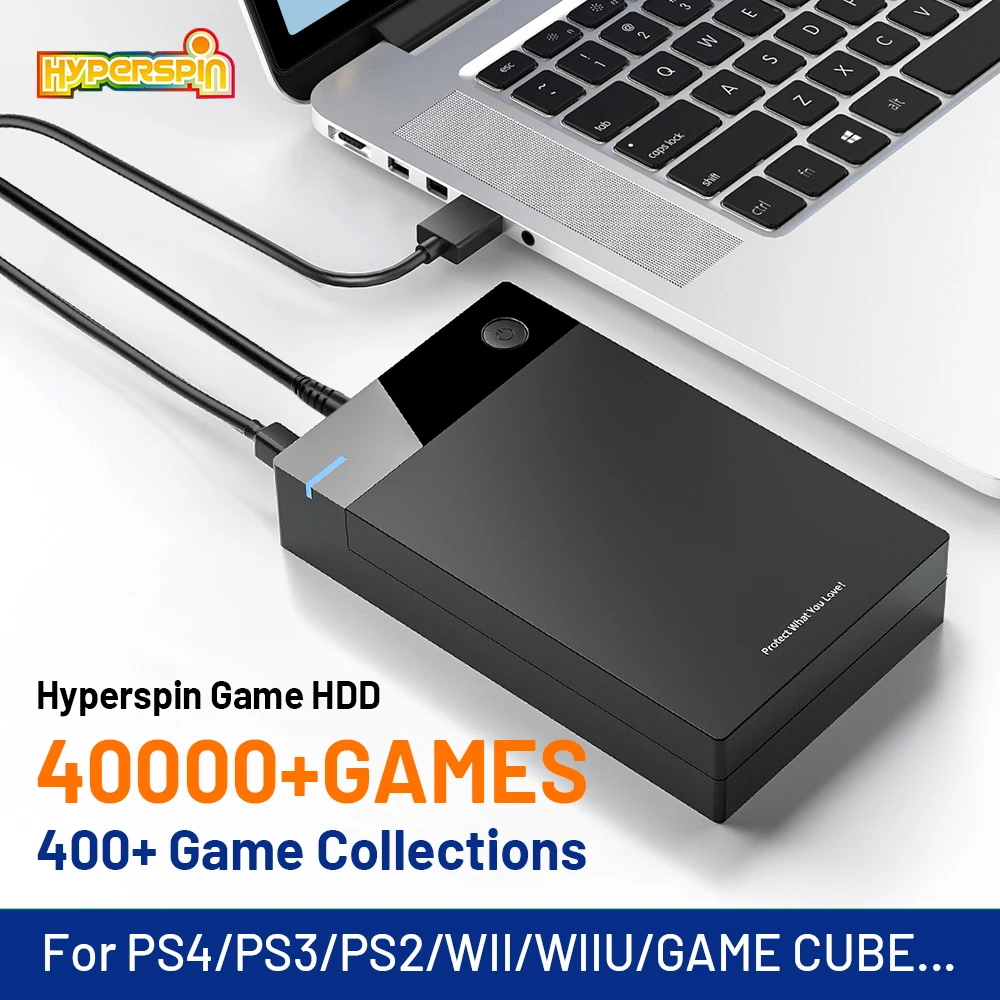 Nuovo Hdd Hyperspin Con 40000 + Giochi Retrò Per Disco Rigido Da Gioco Portatile Ps4/Ps3/Ps2/Wii/Wiiu/Ss/Game Cube/N64 Per Win 7/8/10