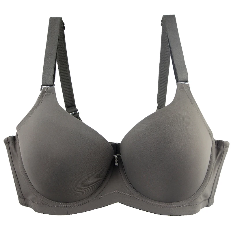 2024 New Thin Mold Cup Reggiseni European American Large Size Underwear Grigio Rosa Rosso Beige Nero Femminile Plus Size Lingerie