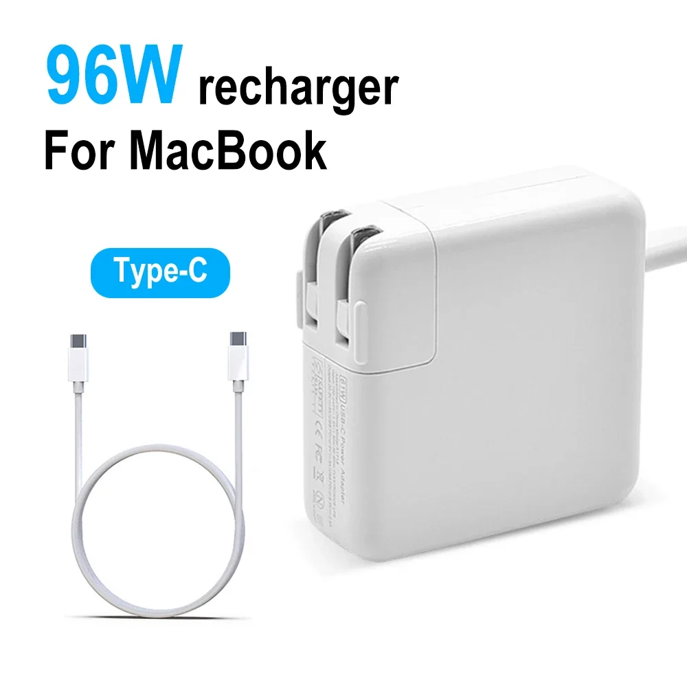 96W Mac Book Pro Charger Laptop Adattatore Di Alimentazione Usb C Per Macbook Pro M1 M2 Mac Air A2337 A1706 Adattatore Di Alimentazione Caricabatterie