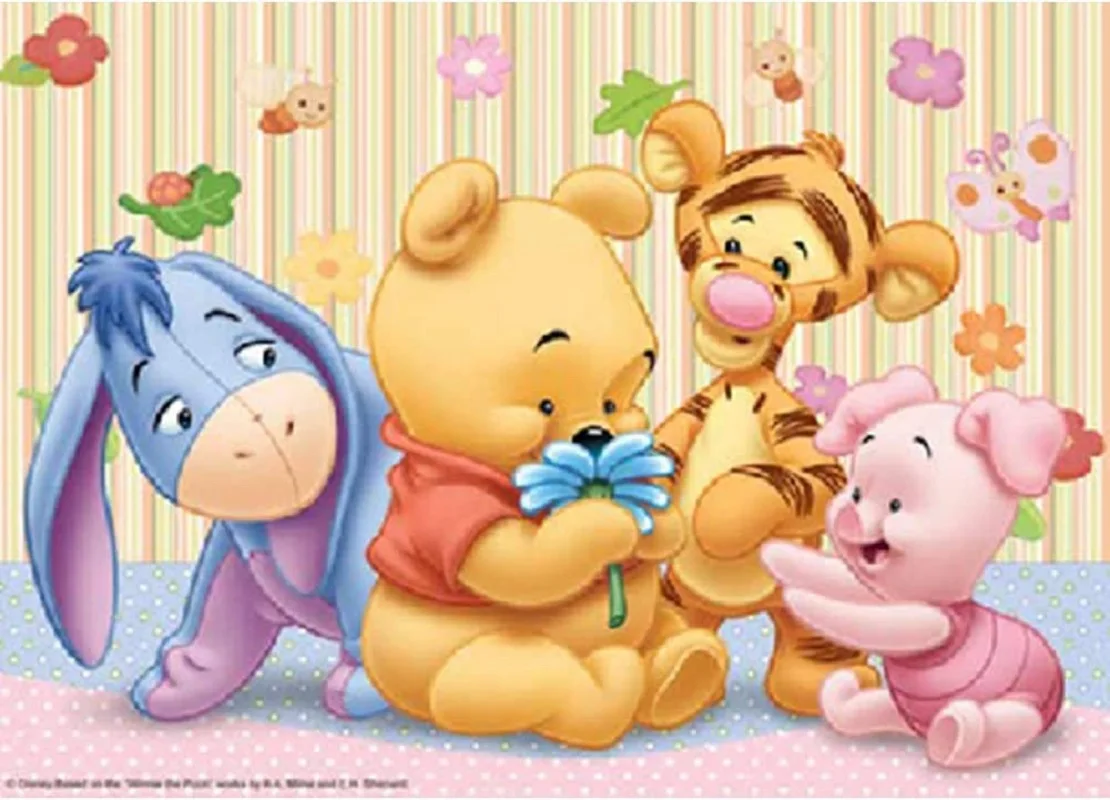 5D Stickup Drill Ricama Winnie The Pooh Pittura Diamante Fai Da Te Fatti A Mano Camera Da Letto Dipinti Decorativi Handiwork Miglior Regalo