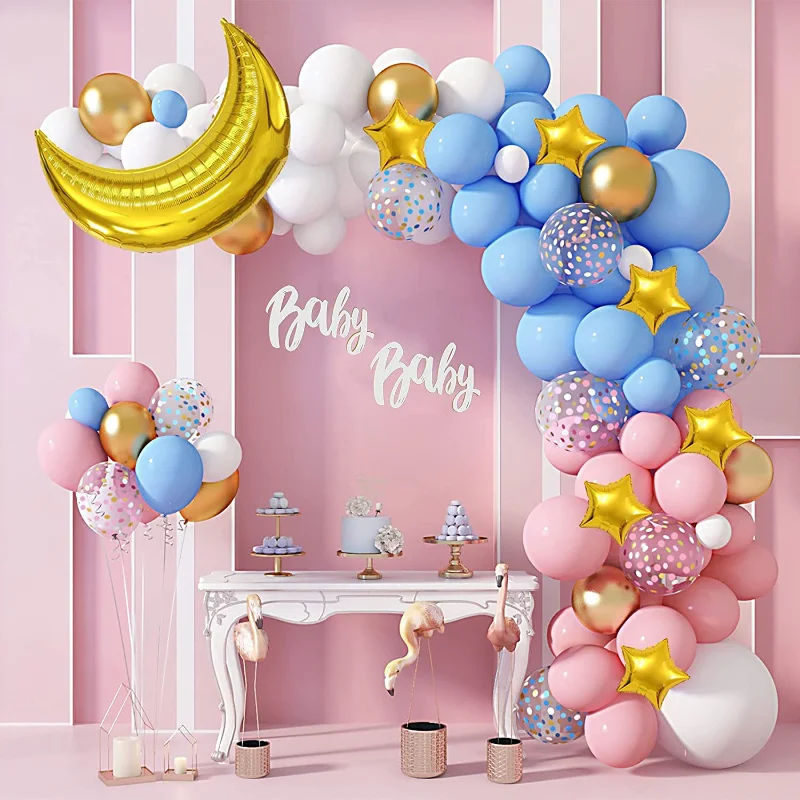 New Gender Reveal Party Macaron Blue Pink Birthday Balloons Globos Boy O Girl Baby Shower Decoration Arche Ballon Anniversaire