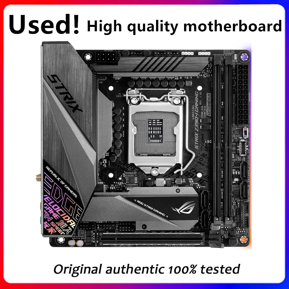 Z390I Per Asus Rog Strix Z390-I Gaming Originale Usato Desktop Intel Z390 Z390M Ddr4 Scheda Madre Lga 1151 I7/I5/I3 Usb3.0 Sata3