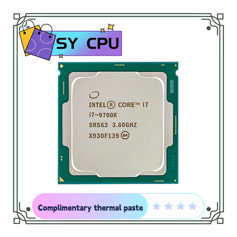 Usato Core I7-9700K I7 9700K 3.6Ghz Processore Cpu A Otto Core A Otto Thread 12M 95W Pc Desktop Lga 1151