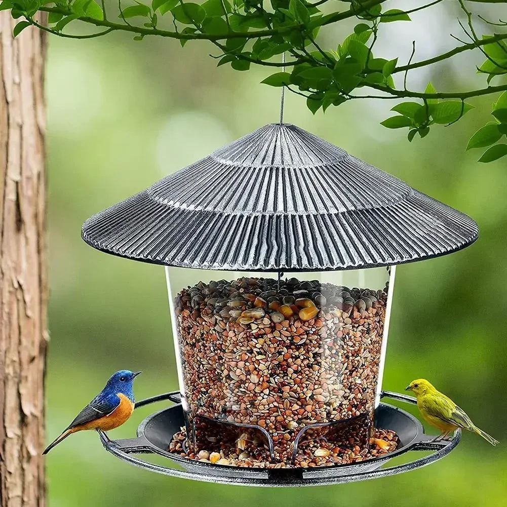 Decorazione F1H1 Bird Feeding New Wild Gazebo Hanging Outdoor Container Con Tipo Garden Feeder House Rope Waterproof